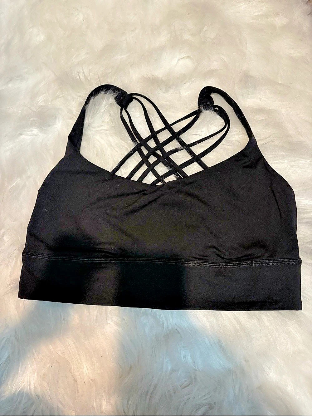 lululemon Black Strappy Sports Bra Like New